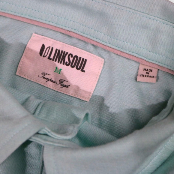 Linksoul Tempus Fugit Luxury Men's Short Sleeve Golf Polo Shirt Size Medium - Picture 6 of 7